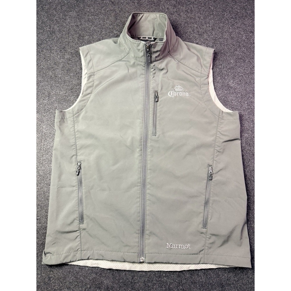 MARMOT MENS LINED VEST  LARGE GRAY CORONA CERVEZA - EXCELLENT